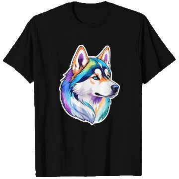 Discover Siberian Husky Watercolor T Shirts