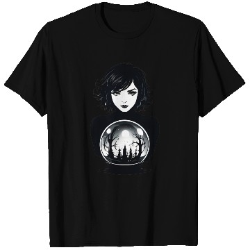 Discover Witchy Woman Gazing into a Crystal Ball T Shirts