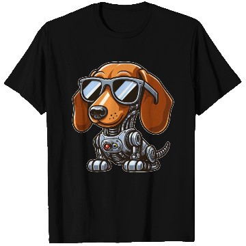 Discover Dachshund Robot Sci-Fi Mech Cyborg Dog T Shirts