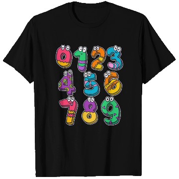 Discover Funny Number Maths Back To School Teacher Kids T Shirts