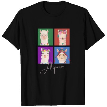 Discover Four squares Alpaca T Shirts