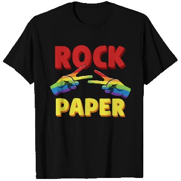 Discover LGBT Rock Paper Lesbian Equality Rainbow Gay Pride T Shirts