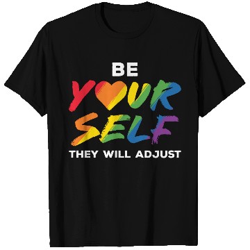 Discover LGBT Be Yourself They Will Adjust Rainbow Gay T Shirts