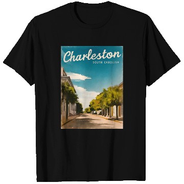 Discover Vintage Travel Charleston South Carolina Retro T Shirts