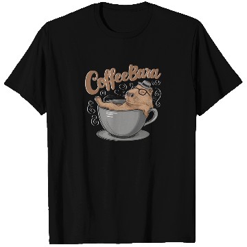 Discover Coffeebara Capybara Coffedrinker T Shirts