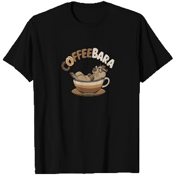 Discover Coffeebara Capybara Coffedrinker T Shirts