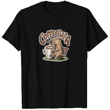 Discover Coffeebara Capybara Coffedrinker T Shirts