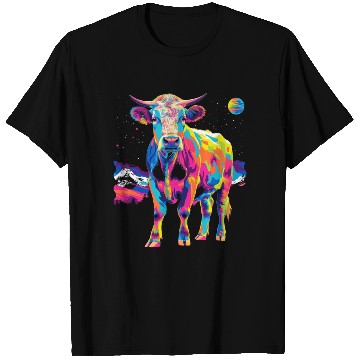 Discover Hereford Cattle Farmer Popart T Shirts