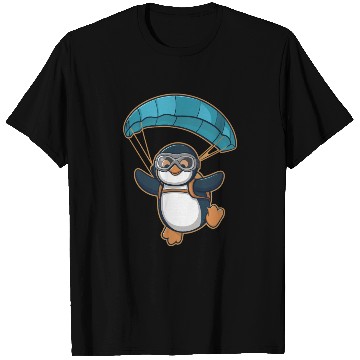 Discover Skydiving Penguin Adventure T Shirts