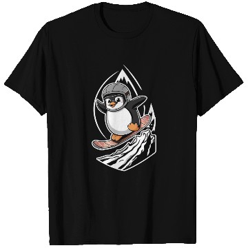 Discover Snowboarding Penguin Adventure T Shirts