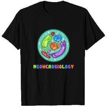 Discover Meowcrobiology Cat Meow Microbiology Science T Shirts
