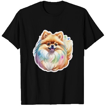 Discover Pomeranian Watercolor T Shirts