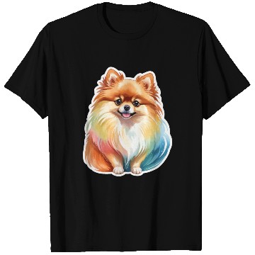 Discover Pomeranian Watercolor T Shirts
