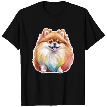 Discover Pomeranian Watercolor T Shirts
