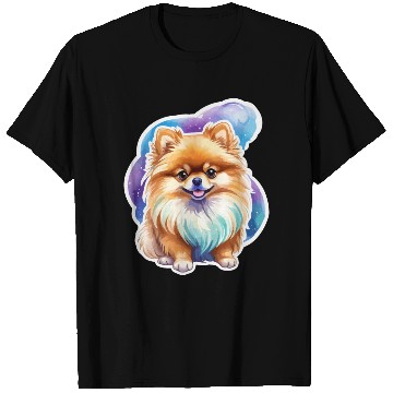 Discover Pomeranian Watercolor T Shirts