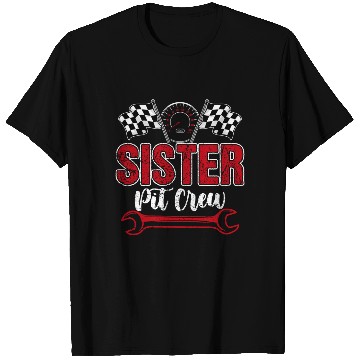 Discover Birthday Party Racing Family Sister Pit Crew T Shirts