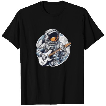 Discover Astronaut plays guitar on a planet in space T Shirts