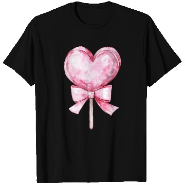 Discover Lollipop with a pink bow T Shirts
