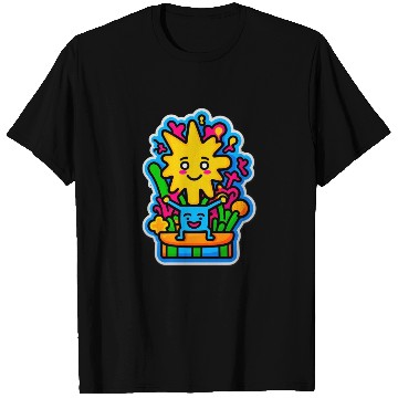 Discover Happy Sun and Blue Creature T Shirts