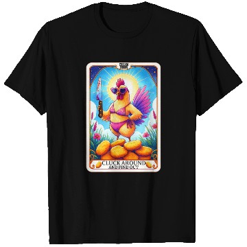 Discover Funny Chicken Tarot Card, FAFO, Hilarious T Shirts