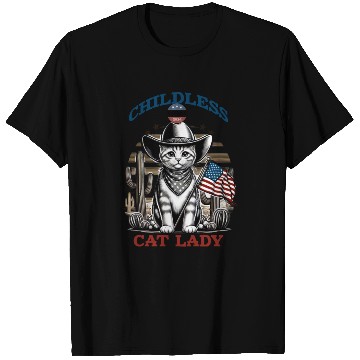 Discover VOTE Like a Childless Cat Lady Funny Voting Kamala T Shirts