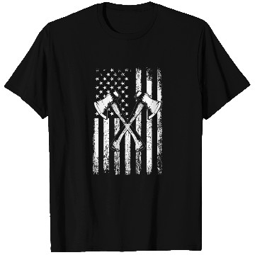 Discover axe throwing american flag T Shirts