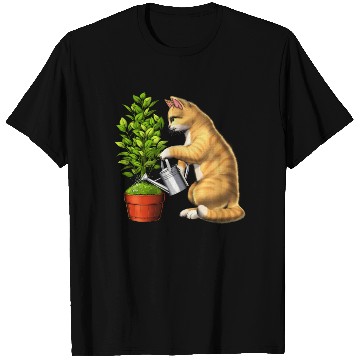 Discover Cat Watering Plants T Shirts