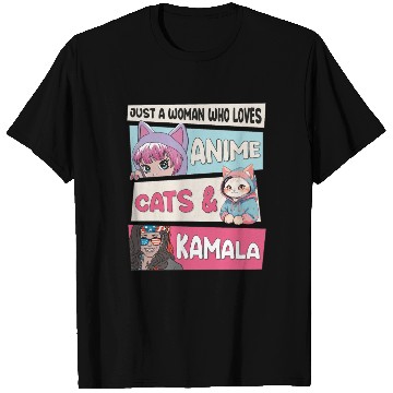 Discover Cat Ladies for Kamala - Anime, Cats and Kamala 24 T Shirts
