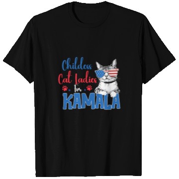 Discover Childess Cat Ladies for Kamala T Shirts