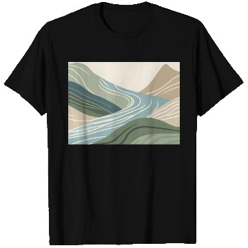 Discover Mountain River Flow T Shirts