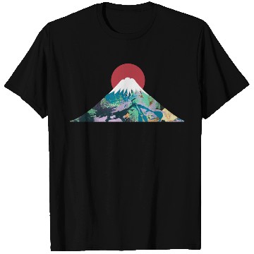 Discover Abstract Fuji Minimalist Design T Shirts