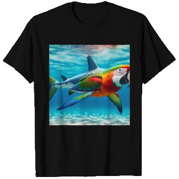 Discover The great white shark-parrot T Shirts