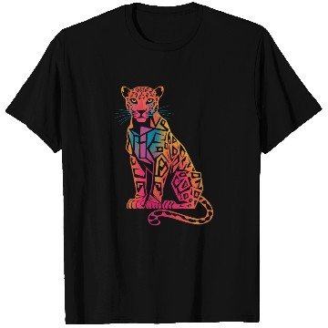 Discover Colorful Geometric Jaguar Artwork for Bold T Shirts