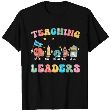 Discover Retro Teaching Future Leaders Groovy Teacher Back T Shirts