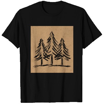 Discover Skinny pine trees Pine forest gift for nature hike T Shirts