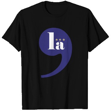 Discover Comma La Kamala Harris 2024 LA Democrat Blue Stars T Shirts