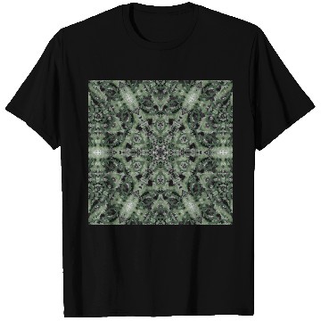 Discover watercolor green white black mandala T Shirts