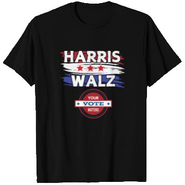 Discover Kamala Harris & Tim Walz: Your vote matters 2024 T Shirts