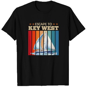 Discover Florida ESCAPE TO KEY-WEST Sailing Outfit T Shirts