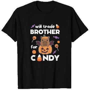 Discover Capybara Halloween Trade Brother For Candy T Shirts