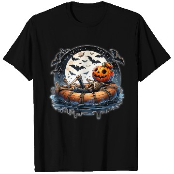 Discover Halloween Skeleton Funny Pumpkin Beach Vacation T Shirts