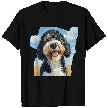Discover Bernedoodle Field Nature Bernedoodle Watercolor T Shirts