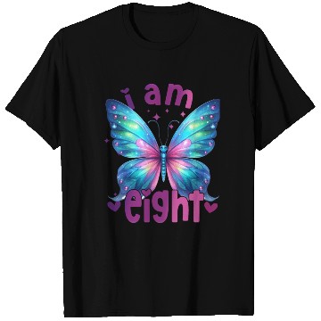 Discover 8th Birthday Butterfly 8 Years Eight Finally 8 Bir T Shirts