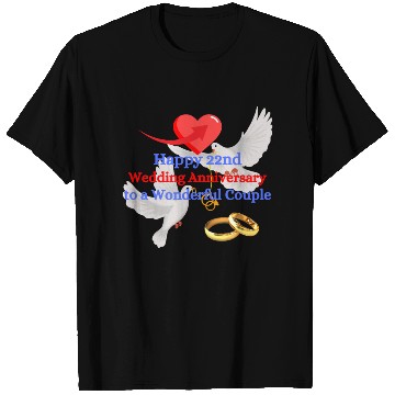 Discover Happy 22nd Wedding anniversary to a wonderful T Shirts