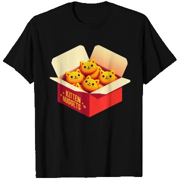 Discover Kitten Nuggets Food Pun Cat Lover Gift Chicken Nug T Shirts