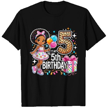 Discover Its My 5th Birthday African American Black Girl 5 T Shirts