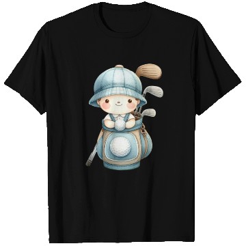 Discover Boy with a Golf Bag T Shirts