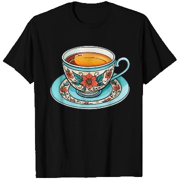 Discover Cup Of Tea Neo Traditional T Shirts