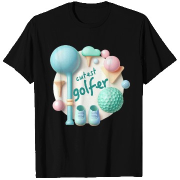 Discover Cutest Golfer - 3D pink bubbles T Shirts