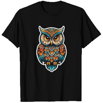 Discover Owl Neo Traditional T Shirts